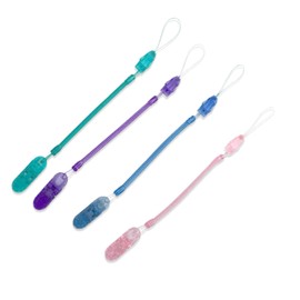 Mirhua Cell Phone Pacifier Anti-Lost Key Recurring Card Drop Prevention Cord Elastic Strap Il Strap Curl Cord Strap Clip (Set of 4), : Pink, Green, Purple, Blue