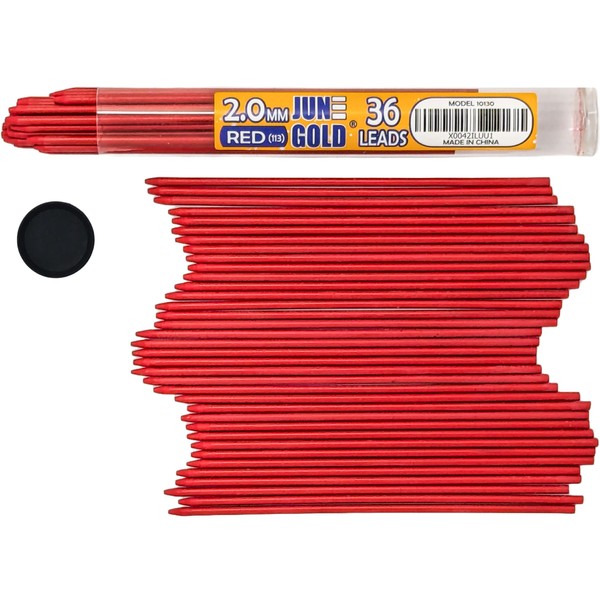 June Gold 36 Red (Strawberry #113) Colored 2.0 mm Lead