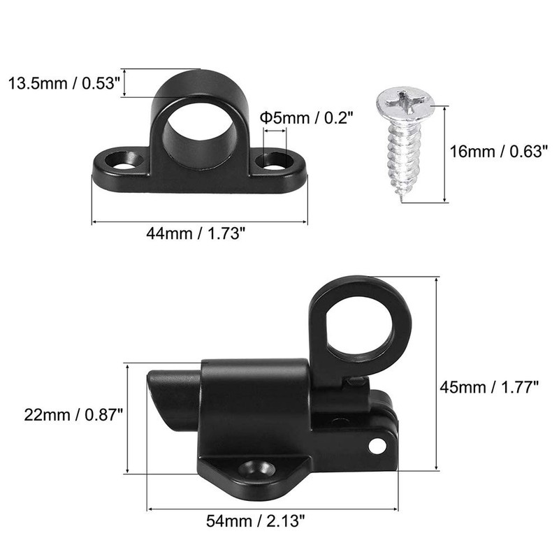 Spring Deadbolt Lock, 4 Pieces Door Lock Window Gate Security