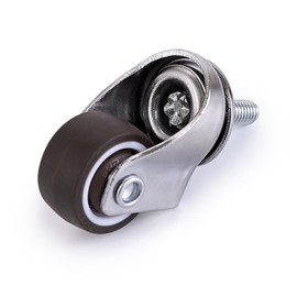 Skelang 4 Pcs 25mm Swivel Stem Threaded Castors, TPE Mute Caster Wheel, Replacement Caster for Carts Trolley, Baby Bed, Table and Shelf, Total Load Capacity 60Kg