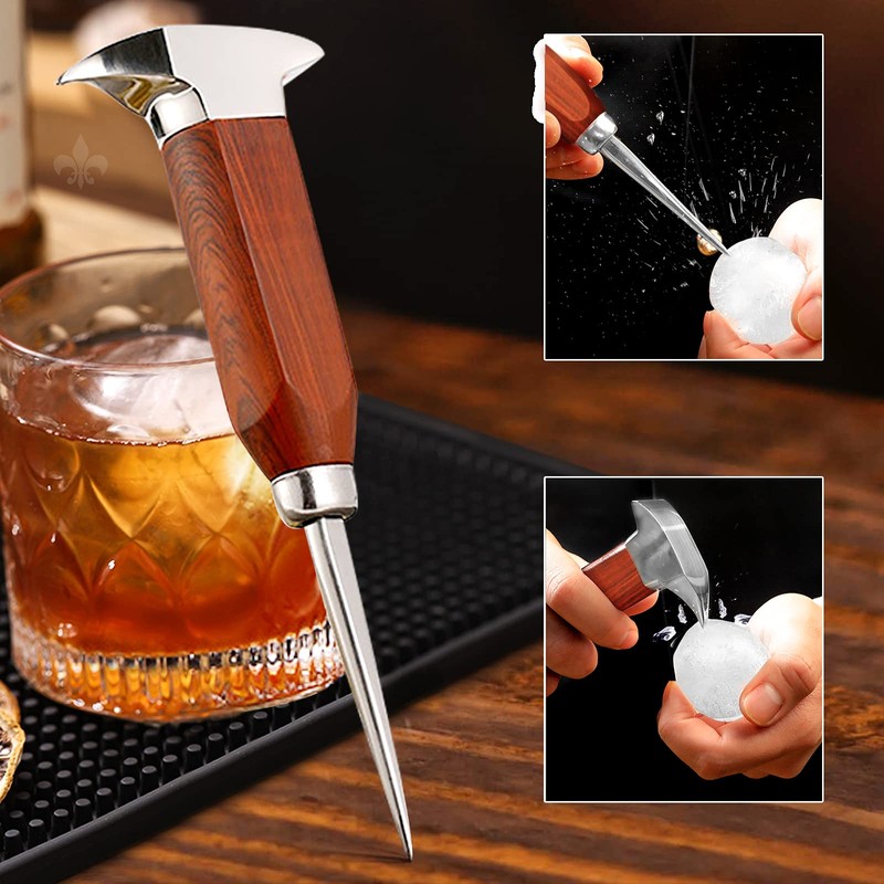 Ice Pick Set of 4 Stainless Steel Ice Chipper with