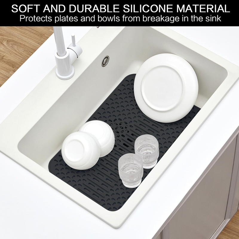 IDOMISMR Kitchen Sink Protector Mat - Protector for Kitchen and