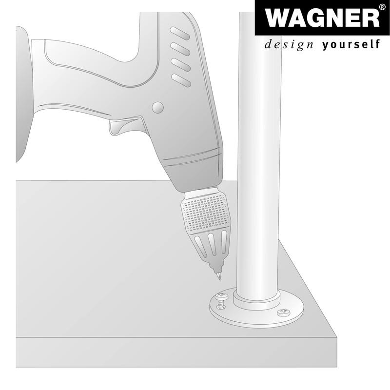 Wagner 12500001 Industrial Pipe Shelf Brackets Diameter 30 x 70