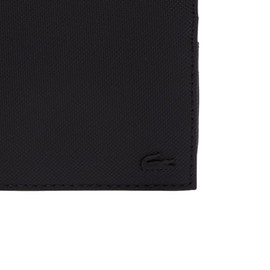 Lacoste Cartera Billfold Classic mediana de poliuretano para hombre, Negro, Talla Única