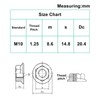 M10 x 1.25mm Flange Nut, 304 Stainless Steel Serrated Flange