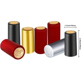 Blulu 200 Heat Shrink Capsules For Wine Bottles Pvc Black Red Gold Silver 4 Colors