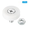 PATIKIL 22mm Drawer Rollers, 4 Plastic Drawer Pulley Replacement Wheels