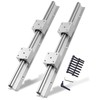 ANWOK Linear Rail 2PCS SBR20-300mm/11.8inch Fully Supported Slide Shaft Rod