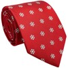 Retreez Men Woven Tie Snowflake Christmas 8 cm - red