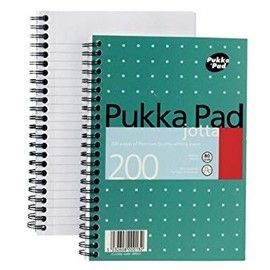 Pukka Pad Jotta Notebook Wirebound Perforated Ruled 80gsm 200pp A5 Metallic Ref JM021 [Pack 3]