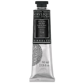 Sennelier Acrylique Acrylic Paint 60ml Tube - 759 Mars Black
