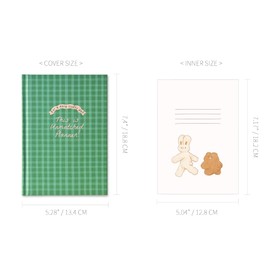 Monolike Unmatched Friends 6-Month Hardcover Diary, 08. Vintage Green - Academic Planner Weekly & Monthly Planner Undated