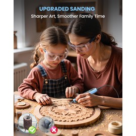 Schtumpa Corded Rotary Tool 18V, 4 Variable Speed, 10000-22000Rpm Power Rotary Tool & 18 Accessories, Soft Grip, Lightweight Multi-Tool for Sanding, Polishing, Drilling, Carving, DIY Crafts