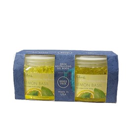 Generic Clear Air Eliminator Gel Beads - 12 oz, Pack of 2 - Air Freshener Made with Essential Oils - Eliminates Odors in Bathrooms, Cars, Boats, RVs & Pet Areas - Lemon Basil Scent, purple