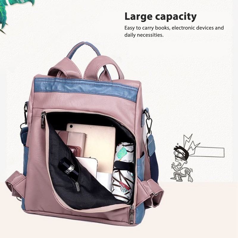 Backpack Large Capacity Stylish Bookbag Casual Travel Backpcak with Adjustable