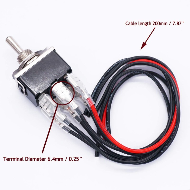 TWTADE 3 Pcs Momentary Heavy Duty Rocker Toggle Switch 6