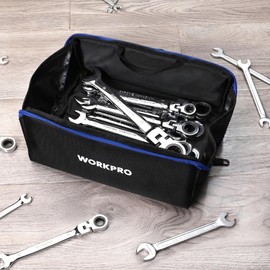 Workpro Tool Bag, Pakat Bag, Hippo Case, Cloth Tool Case, Tool Case, Tool Bag, Tool Bag, Length 10.4 x 4.3 x Height 4.5 inches (265 x 110 x 115 mm), Large Opening Capacity, 1680D Oxford for Repair,