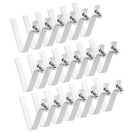 PATIKIL 5 x 3mm Kayak Paddle Snaps, 20 Pack Tent Pole Clips Steel V Shaped Single Pin Push Button Spring Clips Lock Tube Pole Clips for Camping Awning, Silver Tone, 20mm Long