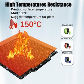 JUUPINE 3D Printer Double-Sided Printing PEO PET Build Plate,230x230mm Spring Steel Plate hot Bed for Anycubic Kobra 2, Kobra 2 Neo, Kobra Go, Kobra 2 pro 3D Printer Platform