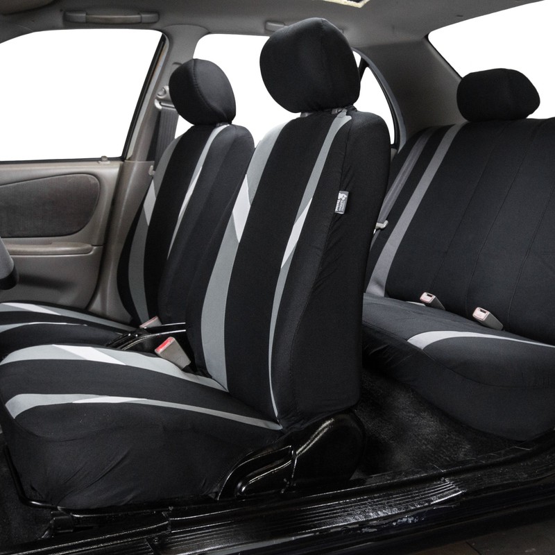 FH GROUP FB033GRAY102 Bucket Seat Cover (Modernistic Airbag Compatible (Set