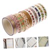 TEHAUX 10rolls Washi Tapes of Art Tape for Scrapbooking Wrapping