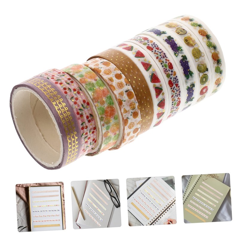 TEHAUX 10rolls Washi Tapes of Art Tape for Scrapbooking Wrapping
