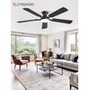 ZMISHIBO 52 Inch Ceiling Fan with Light, App&Remote Control, Flush