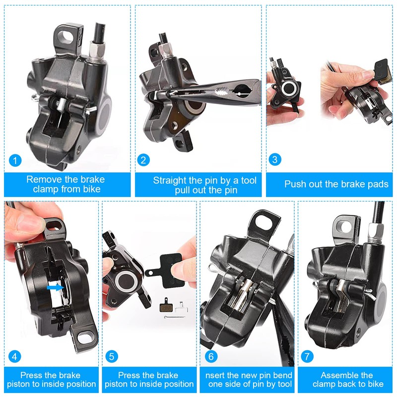 FITTOO Bike Bicycle Disc Brake Pads, Resin Semi Metallic Sintered