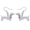 DUOWEI Alloy Antique Dachshund Dog Earrings for Women Pet Dangle
