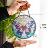 H&D HYALINE & DORA 6.3 '' Butterfly Stained Glass Window