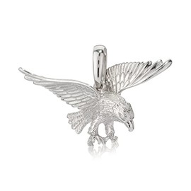 NKlaus Flying Eagle Pendant 38 mm Sterling Silver 925 Amulet Tarnish-Resistant 2256, Sterling Silver