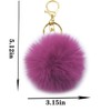 Unpafcxddyig Pom Pom Keychain Artificial Fur Puff Ball Keychains Fluffy