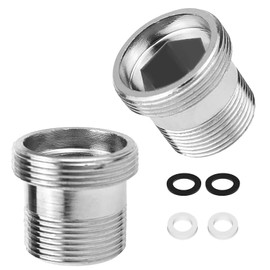 2 Pack M16 to M22 Tap Adapter - Thread Adapter for Male Thread M16 and M22, Ideal for Aerators and Sinks