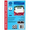 Signature Quart Plus Freezer Bags, Double Zipper, 1.5 Quart Capacity,