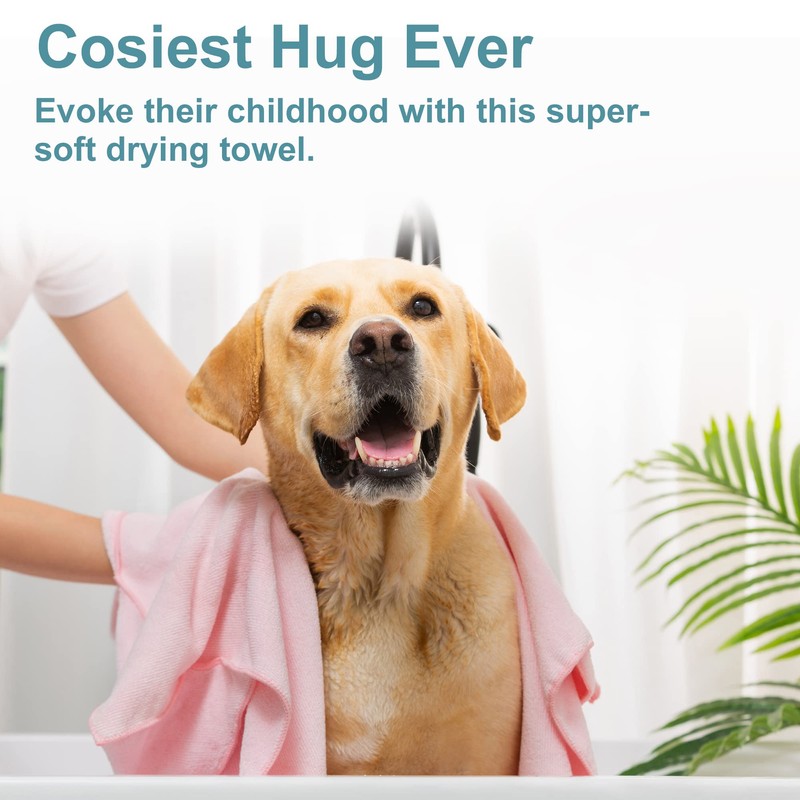 Winthome Super Absorbent Microfibre Dog Bath Towel, 77 x 127