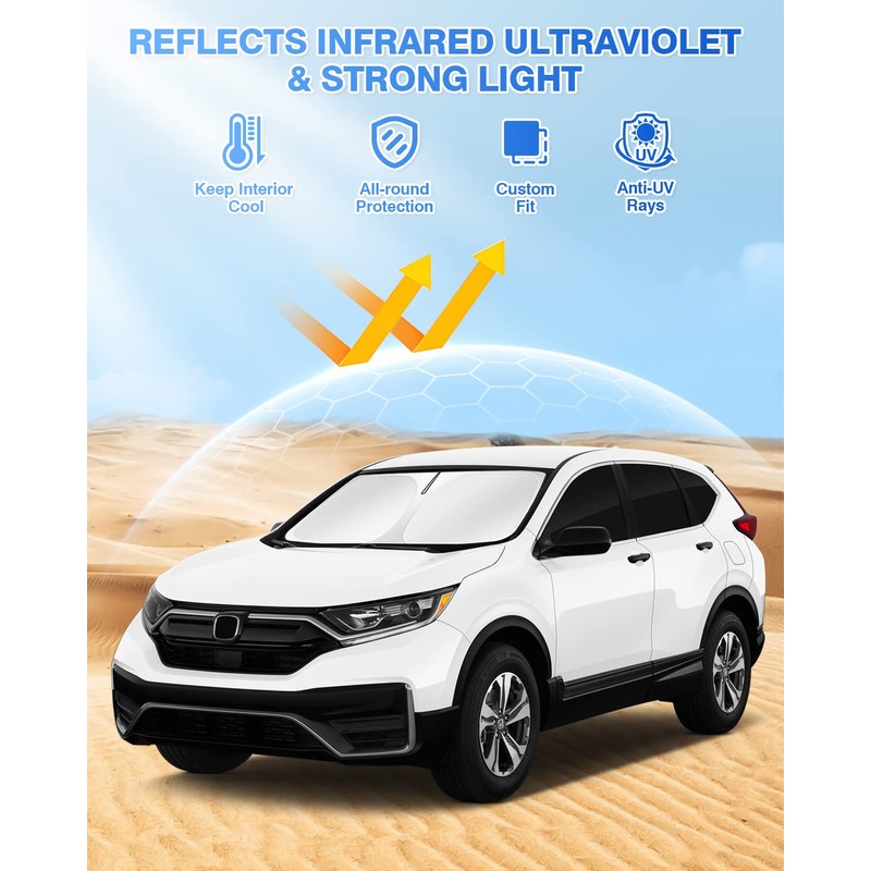 Canvcle Windshield Sun Shade for Honda CRV 2017-2022 CR-V Accessories