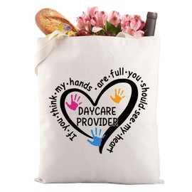 LEVLO Tragetasche für Kindertagesstätten, Geschenk für Lehrer für Babysitter, Betreuer, Kindertagesstätte, Geschenktasche, Kindertagesstätte 3t, large