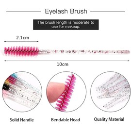 200Pcs Mascara brush,Eyelash Mascara Applicator Wand Brush Spoolies Brush Eyelash Brush,Eyebrow Brushes Applicator Cosmetic Makeup Brushes,Disposable Eyelash Mascara Brush