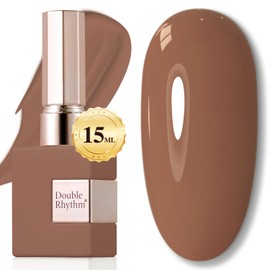 Double Rhythm 15ML Gel Nail Polish Pure Sheer Same Color Same Bottle Soak Off Gel Polish Art Manicure Salon DIY at Home for Women (Light Brown-A1443)