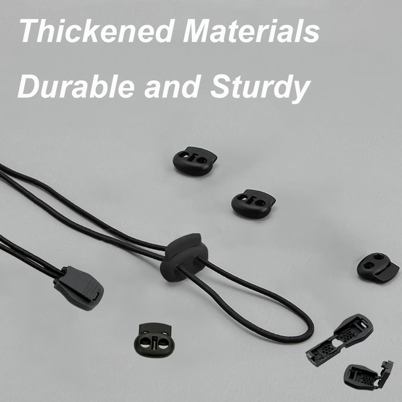 Gaodercha 40pcs Rubber Cord Stopper Spring Cord Locks Band Clamp