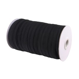 1 Roll Black Elastic Corded,90M Elastic,6MM Thin Elastic,Flat Cord,Elastic String Bungee Cord,Round Stretchy Cord for Sewing,Knitting,DIY