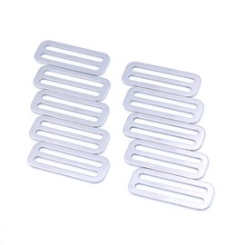 Namvo 10pcs Metal Tri-Glide Slides Buckles Kit 50 mm, Tri-Glide Slides Square Ring Slide Adjusters Buckles Webbing Buckle for Belt Bags DIY Accessories