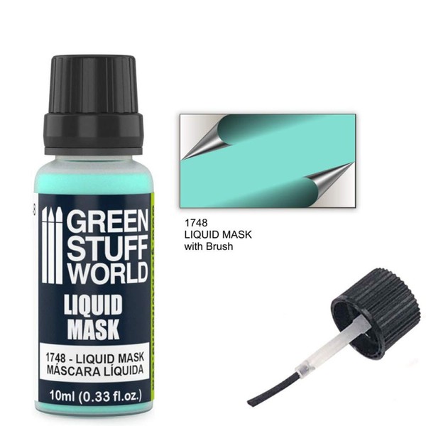 Green Stuff World Liquid Masking Film Turquoise Blue Liquid Mask Protective Film Paint Brush Soluble