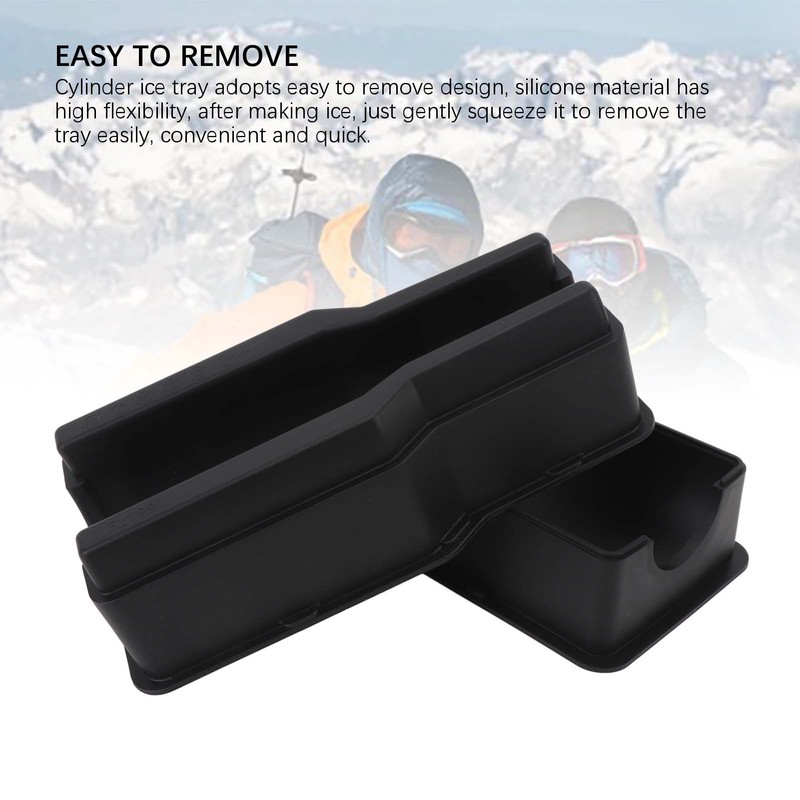 2pcs Cylinder Ice Cube Tray Professional Easy Release Large Capacity