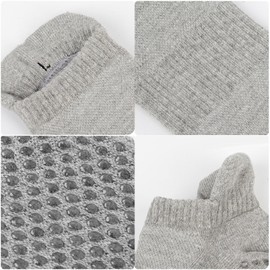 Delgent Rutschfeste Socken Baumwolle Sneaker Knöchel Socken für Herren Damen Yoga Sport Laufen 6 Paar(M:39-42EU,Schwarz)