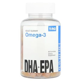 T.RQ Omega-3 Gummy Dietary Supplement, Lemon/Orange/Strawberry, 60 Count