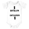 MoonWorks® Baby bodysuit with saying, funny filling, emptying, organic cotton,