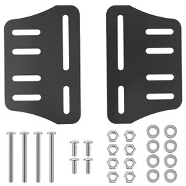 QWORK Bed Frame Brackets, 2 Pcs Heavy Duty Bed Frame Adapter to Connect Headboard Footboard