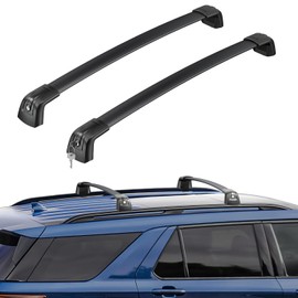 HmmtyRack Car Roof Rack Cross Bars Compatible with Ford Explorer 2020-2024 with Lock, Aluminum Cross Bar for Rooftop Cargo Carrier Luggage Kayak Canoe Bike Snowboard