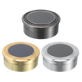 PATIKIL 1.5x0.6 Inch Gemstone Display Case, 3 Pcs Diamond Display Box Elegant Jewelry Containers Holder with Clear Top Lids and Sponge for Diamonds Bare Stone, Black/Silver Tone/Gold Tone